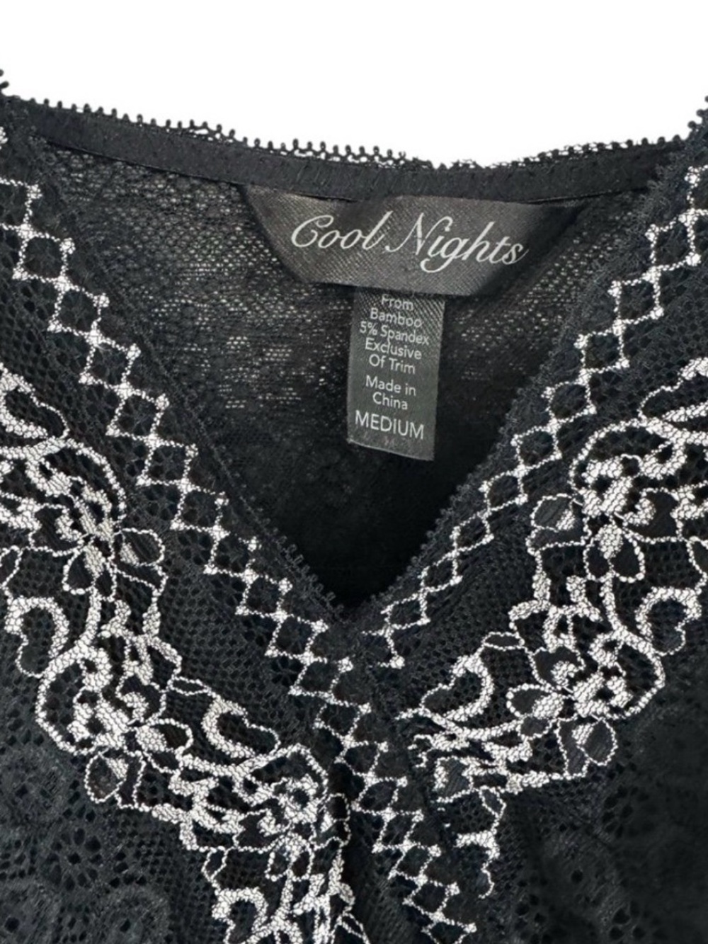 Soma Cool Nights Black Lace babydoll Nightgown - Picture 5 of 5